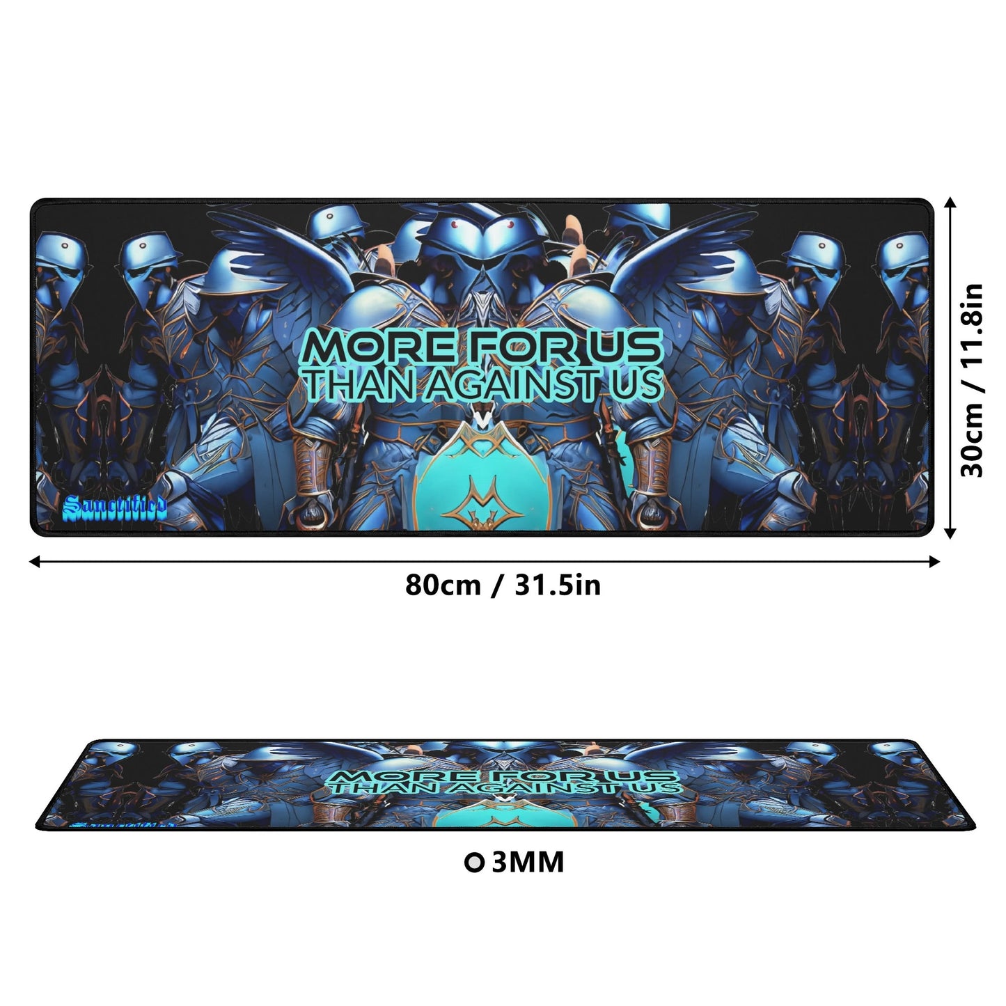 MORE FOR US THAN AGAINST US- Rectangle Rubber Gaming Mouse Mat Pad, FREE SHIPPING