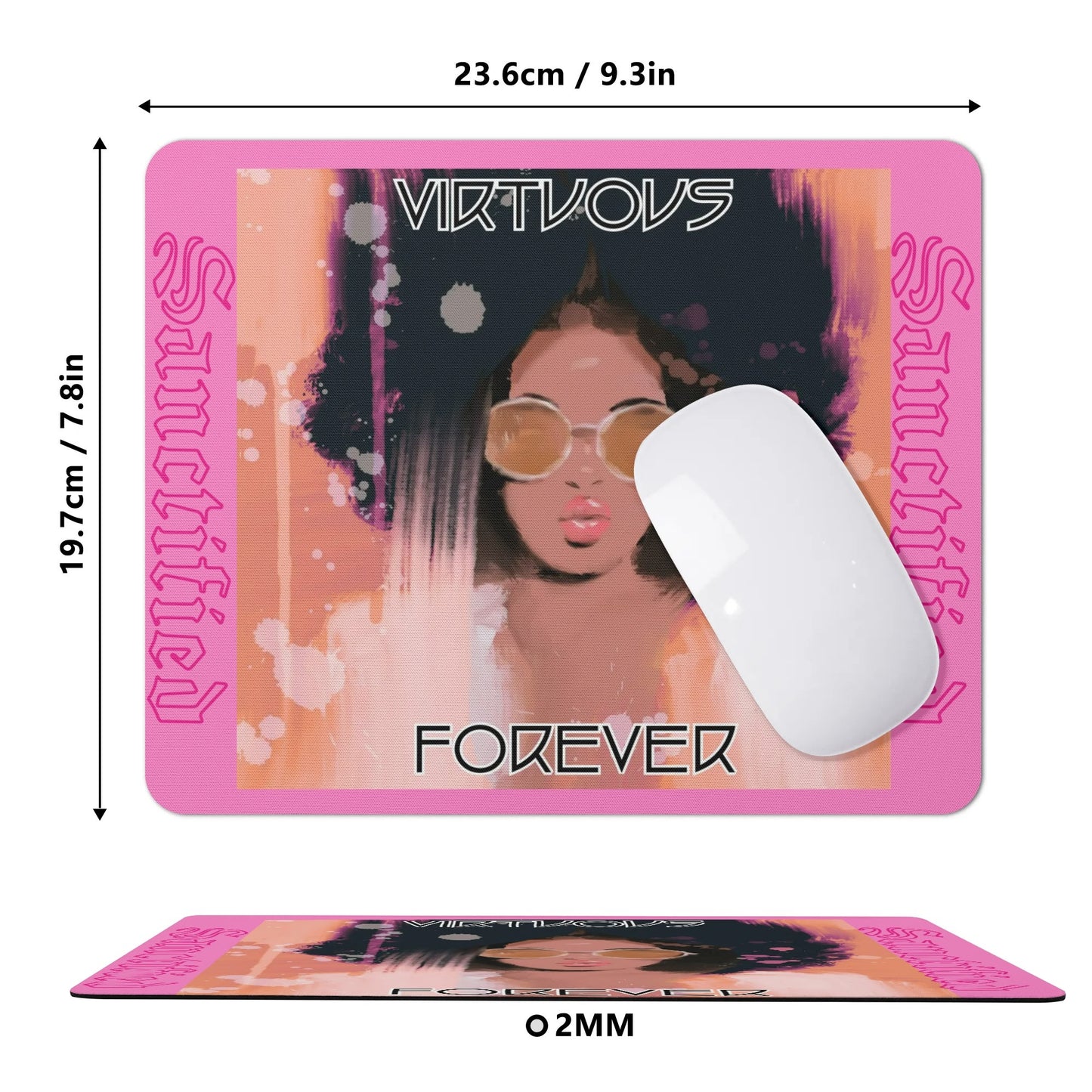 VIRTUOUS FOREVER- Square Rubber Mouse Mat Pad, FREE SHIPPING