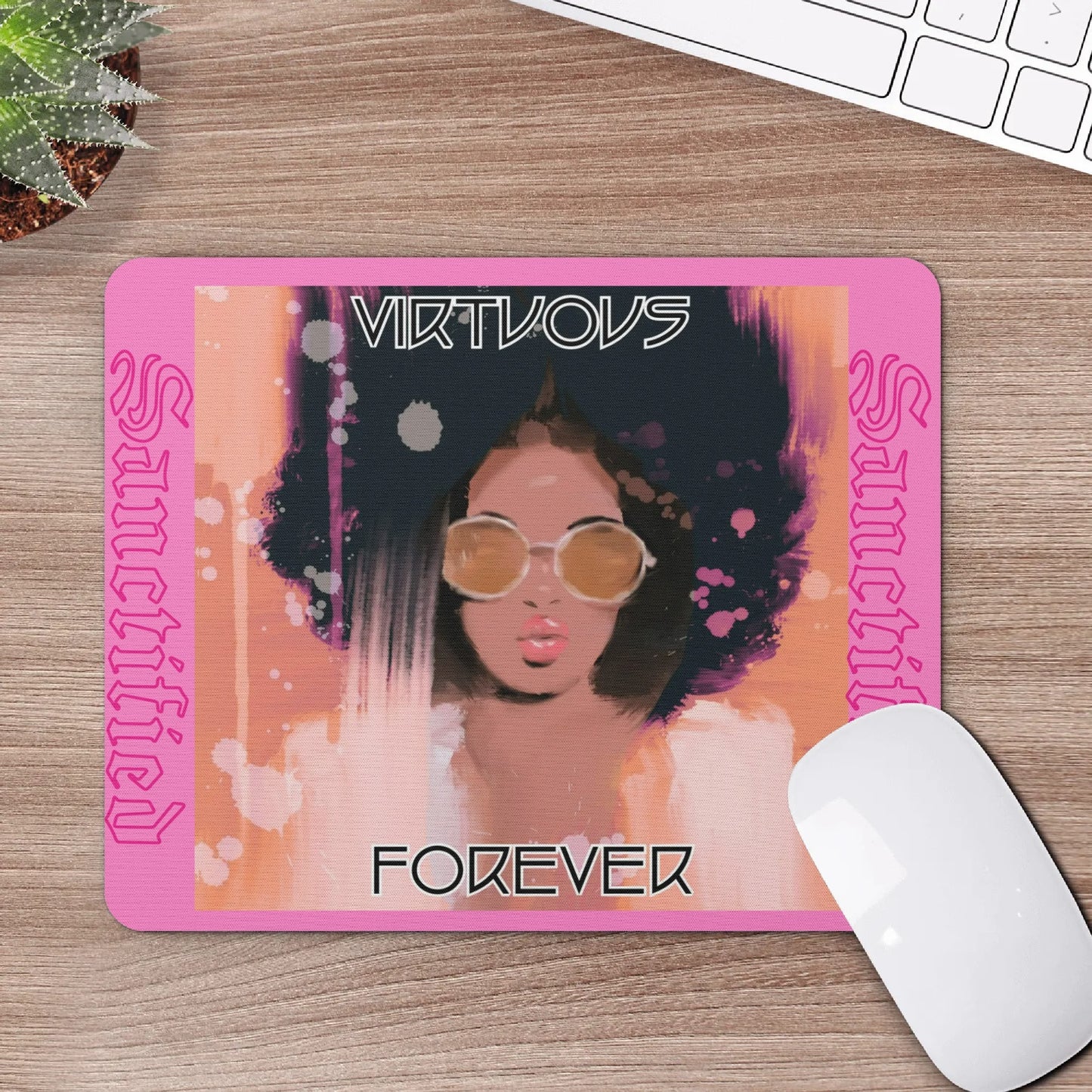VIRTUOUS FOREVER- Square Rubber Mouse Mat Pad, FREE SHIPPING