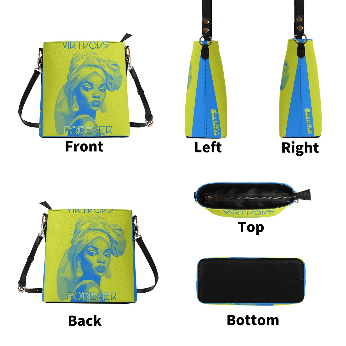 JESUS REIGNS FOREVER- Womens PU Bucket Bag Shoulder Bag, FREE SHIPPING