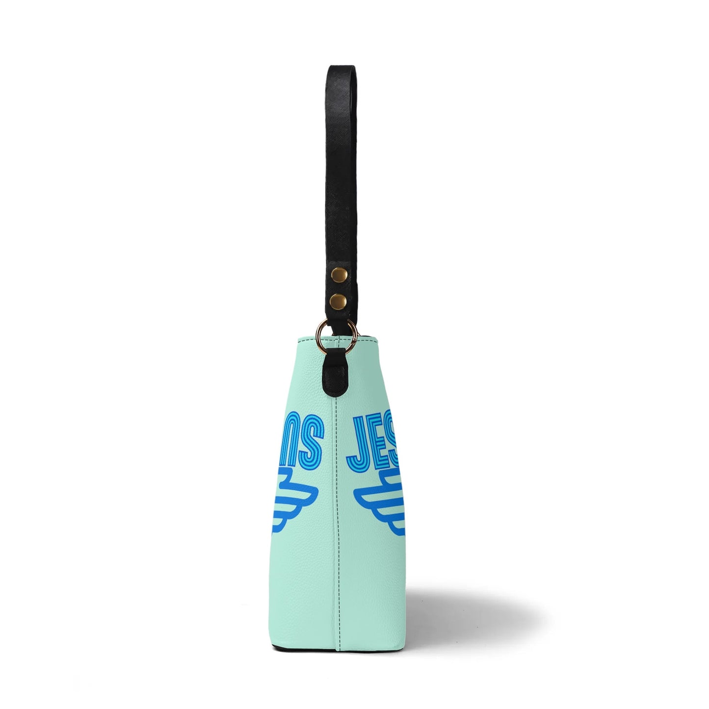 JESUS REIGNS FOREVER- Womens PU Bucket Bag Shoulder Bag, FREE SHIPPING
