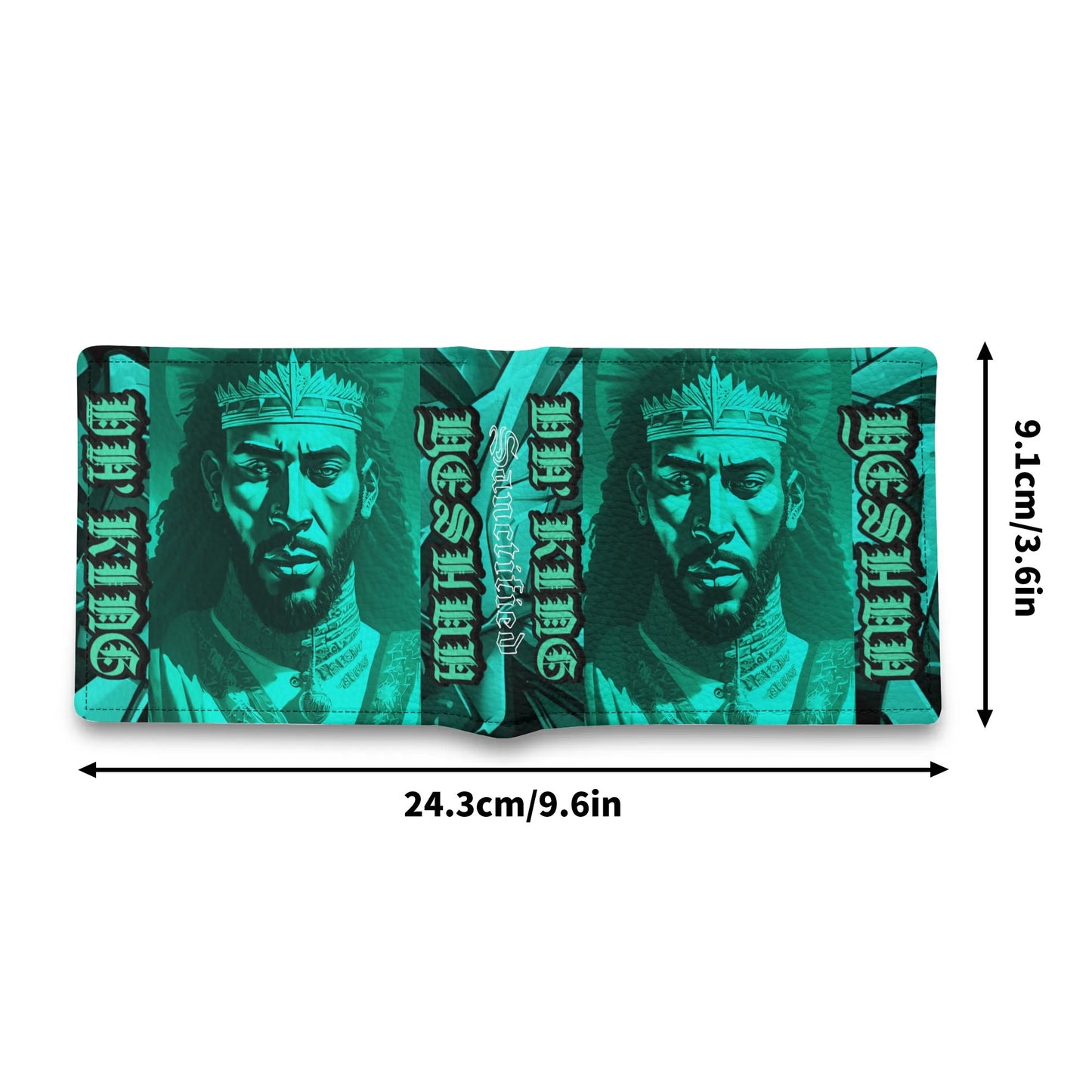 DA KING YESHUA- Mens Minimalist PU Leather Wallet Paper Folded Wallet, FREE SHIPPING