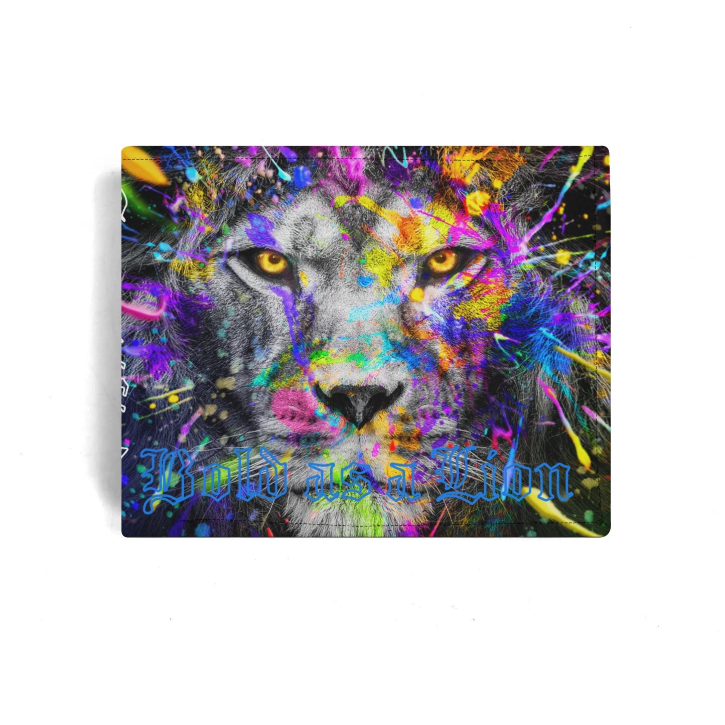 BOLD AS A LION- Mens Minimalist PU Leather Wallet Paper Folded Wallet, FREE SHIPPING