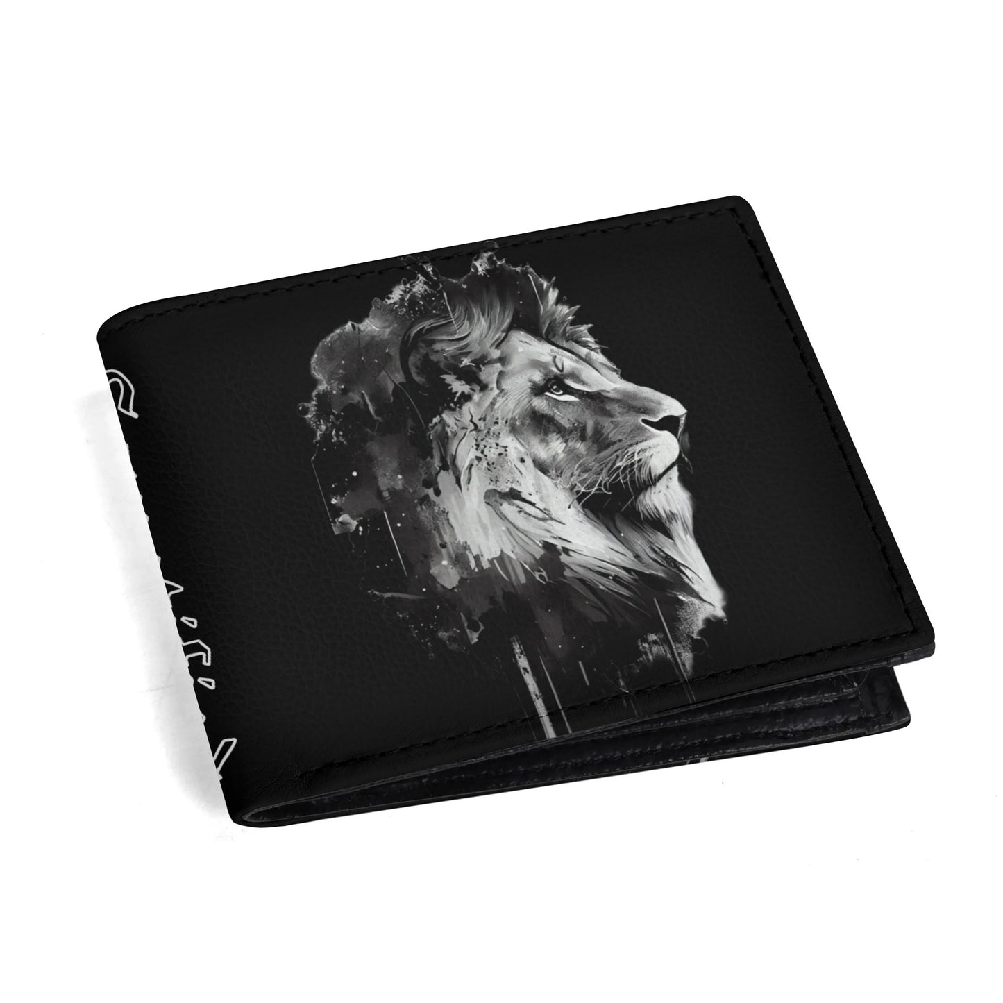 BOLD AS A LION- Mens Minimalist PU Leather Wallet Paper Folded Wallet, FREE SHIPPING