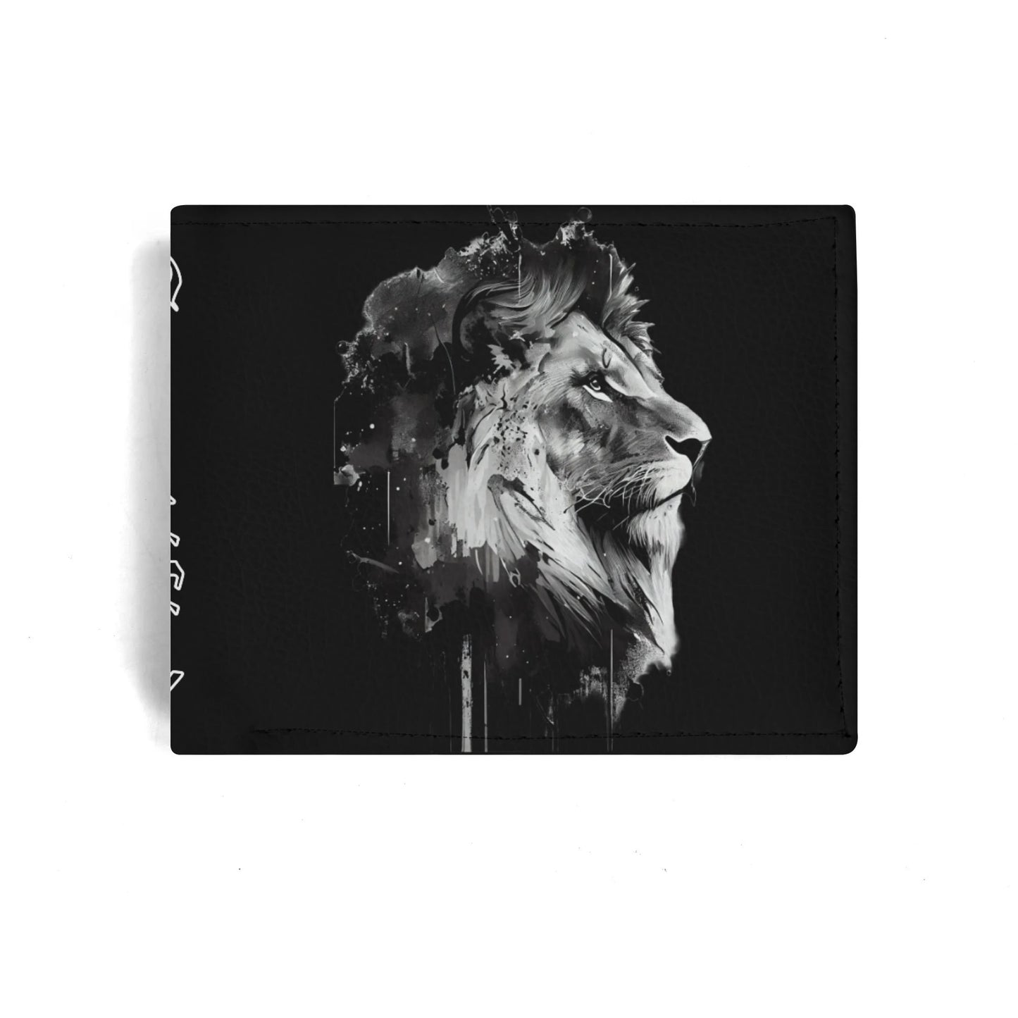 BOLD AS A LION- Mens Minimalist PU Leather Wallet Paper Folded Wallet, FREE SHIPPING