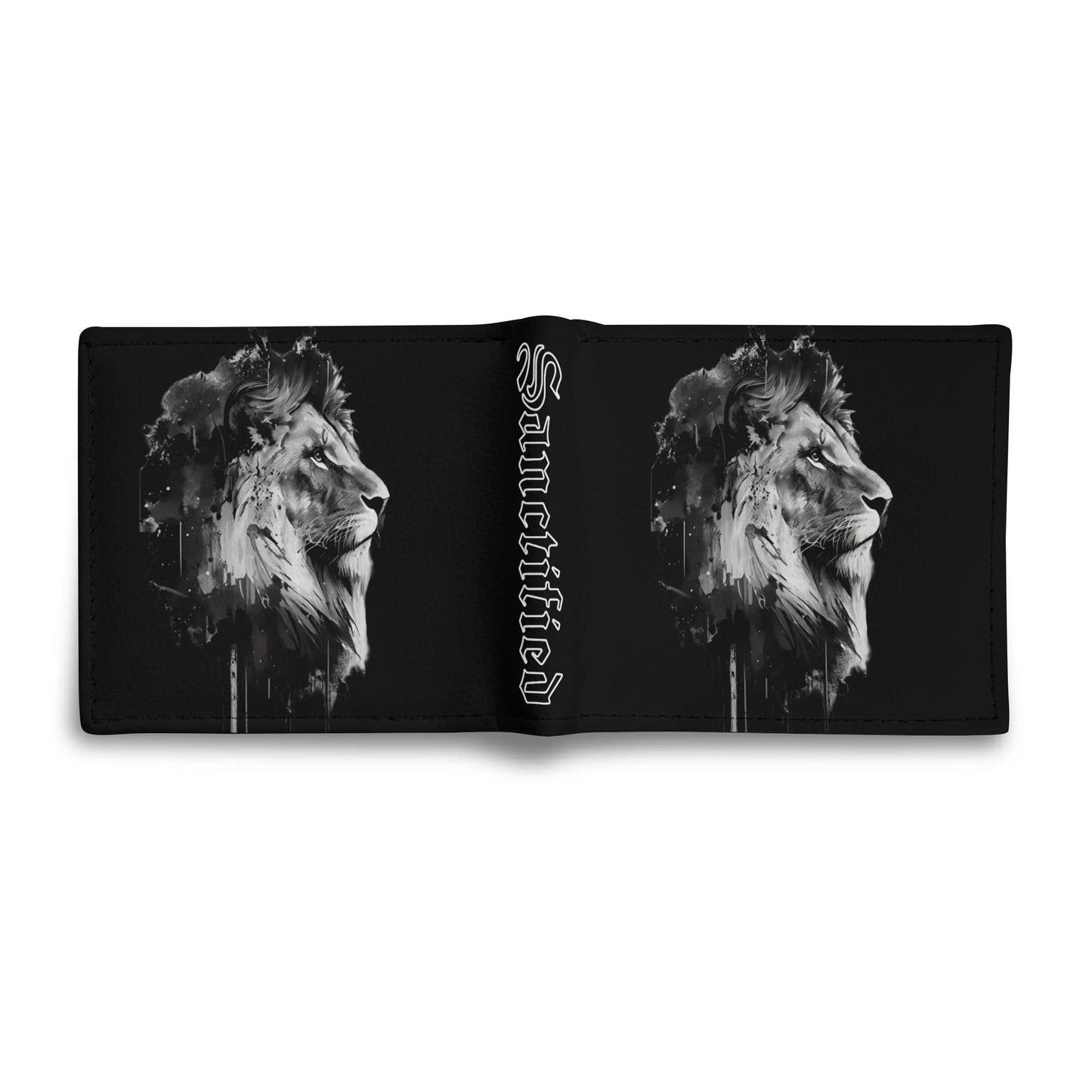 BOLD AS A LION- Mens Minimalist PU Leather Wallet Paper Folded Wallet, FREE SHIPPING