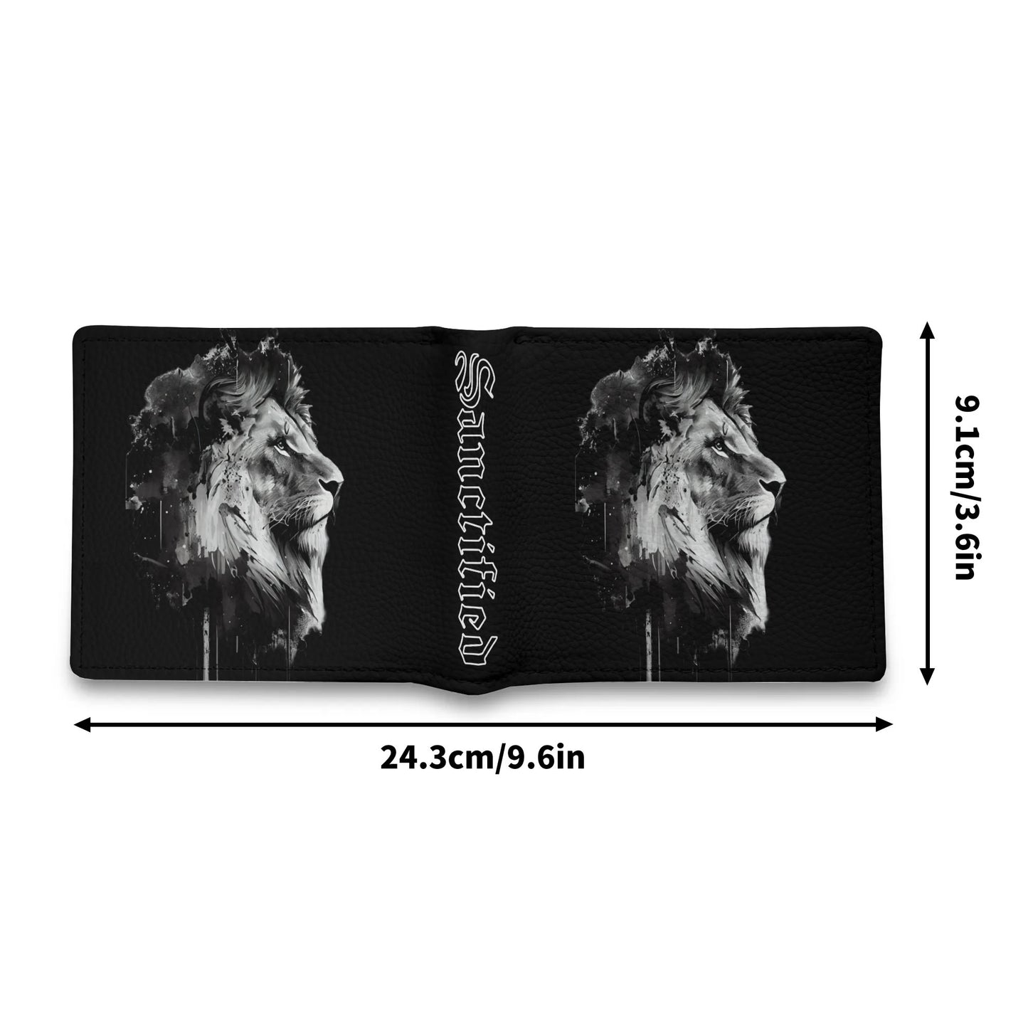 BOLD AS A LION- Mens Minimalist PU Leather Wallet Paper Folded Wallet, FREE SHIPPING