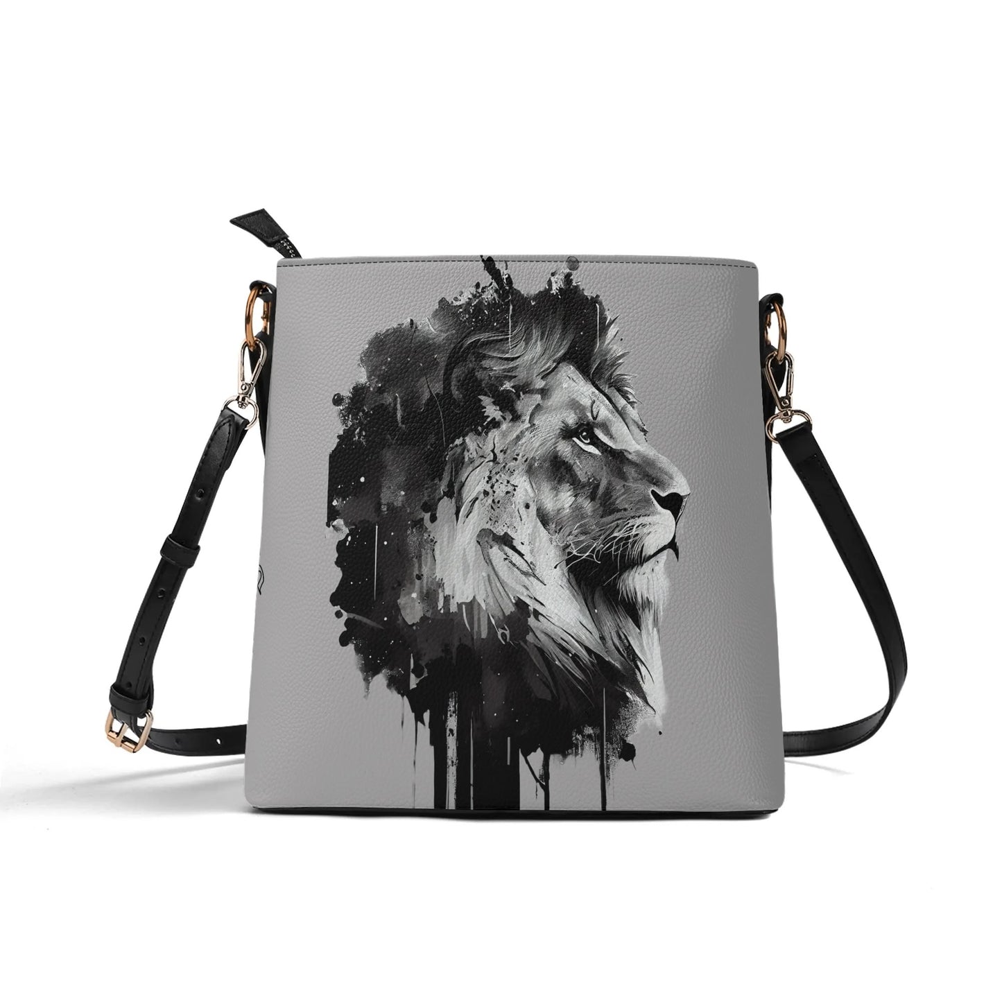 BOLD AS A LION- Womens PU Bucket Bag Shoulder Bag, FREE SHIPPING