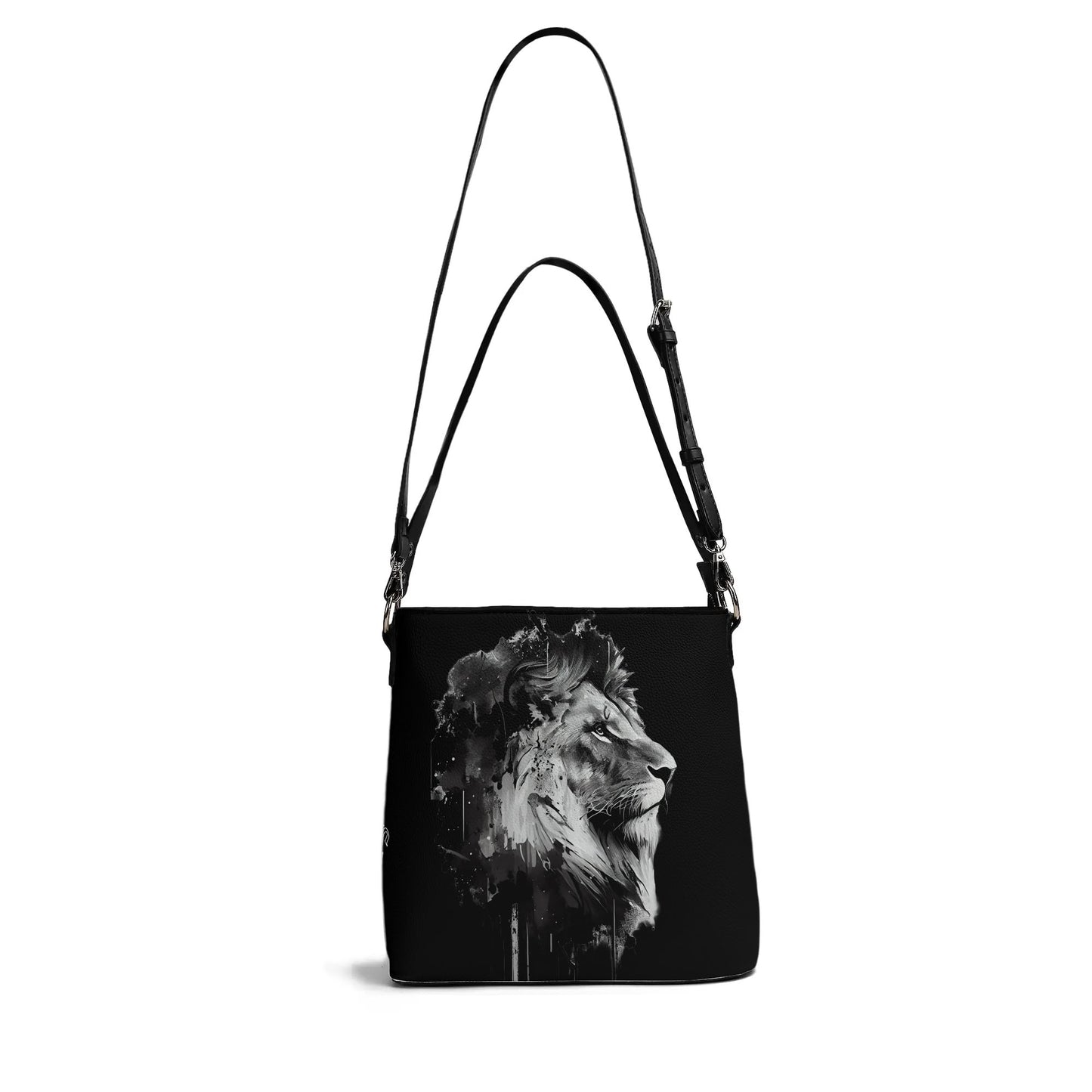 BOLD AS A LION- Womens PU Bucket Bag Shoulder Bag, FREE SHIPPING