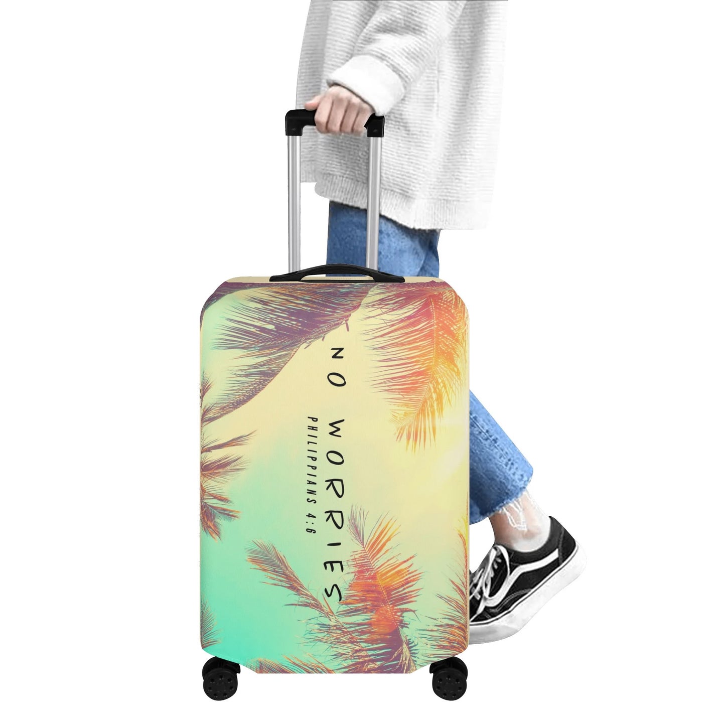 NO WORRIES- Polyester Luggage Cover, FREE SHIPPING