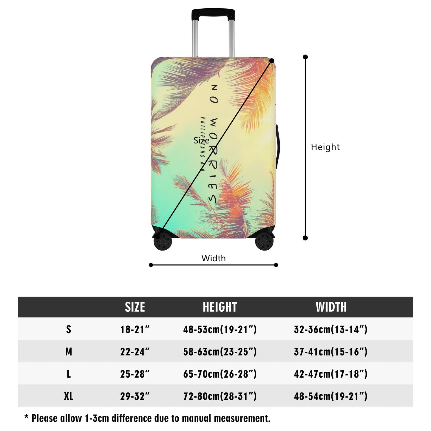 NO WORRIES- Polyester Luggage Cover, FREE SHIPPING