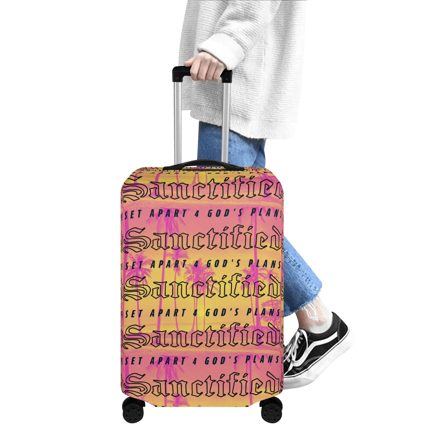 SANCTIFIED- Polyester Luggage Cover, FREE SHIPPING