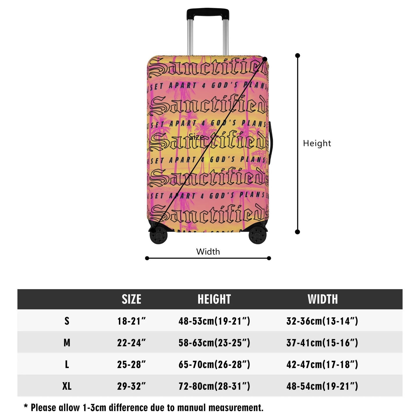 SANCTIFIED- Polyester Luggage Cover, FREE SHIPPING
