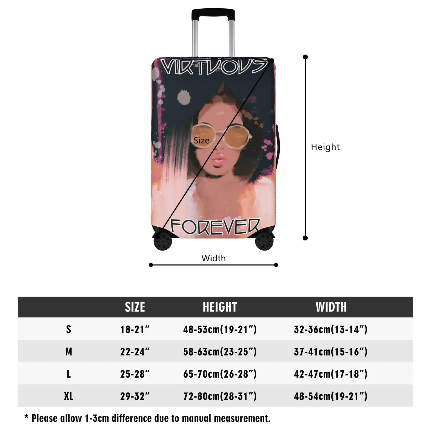 VIRTUOUS FOREVER- Polyester Luggage Cover, FREE SHIPPING