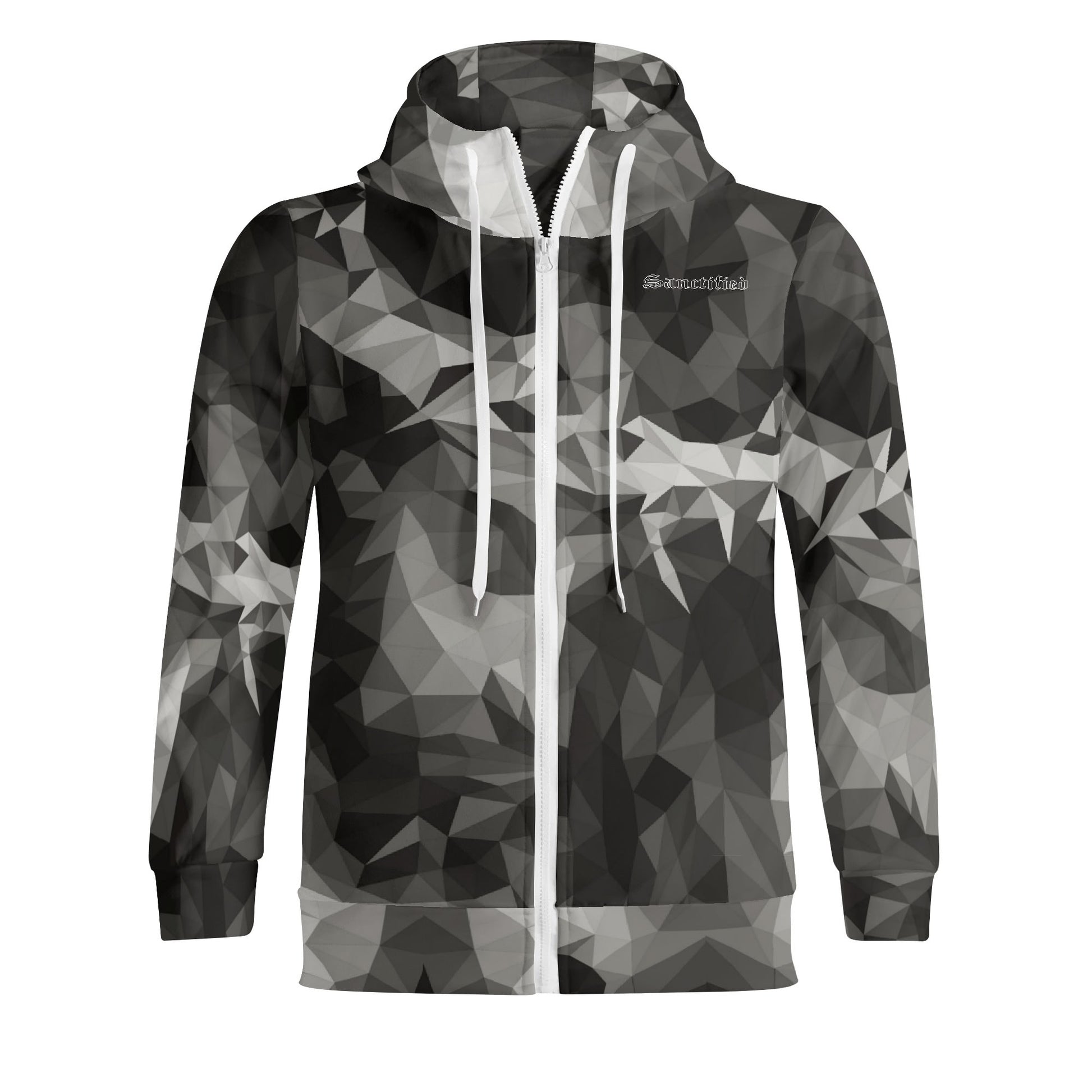 CROWN OF THORNS- Adult Full Zip Turtleneck Hoodie Streetwear, Free Shipping