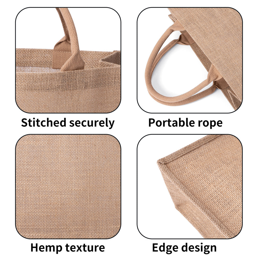 SANCTIFIED- Custom Reusable Jute Burlap Tote Bag