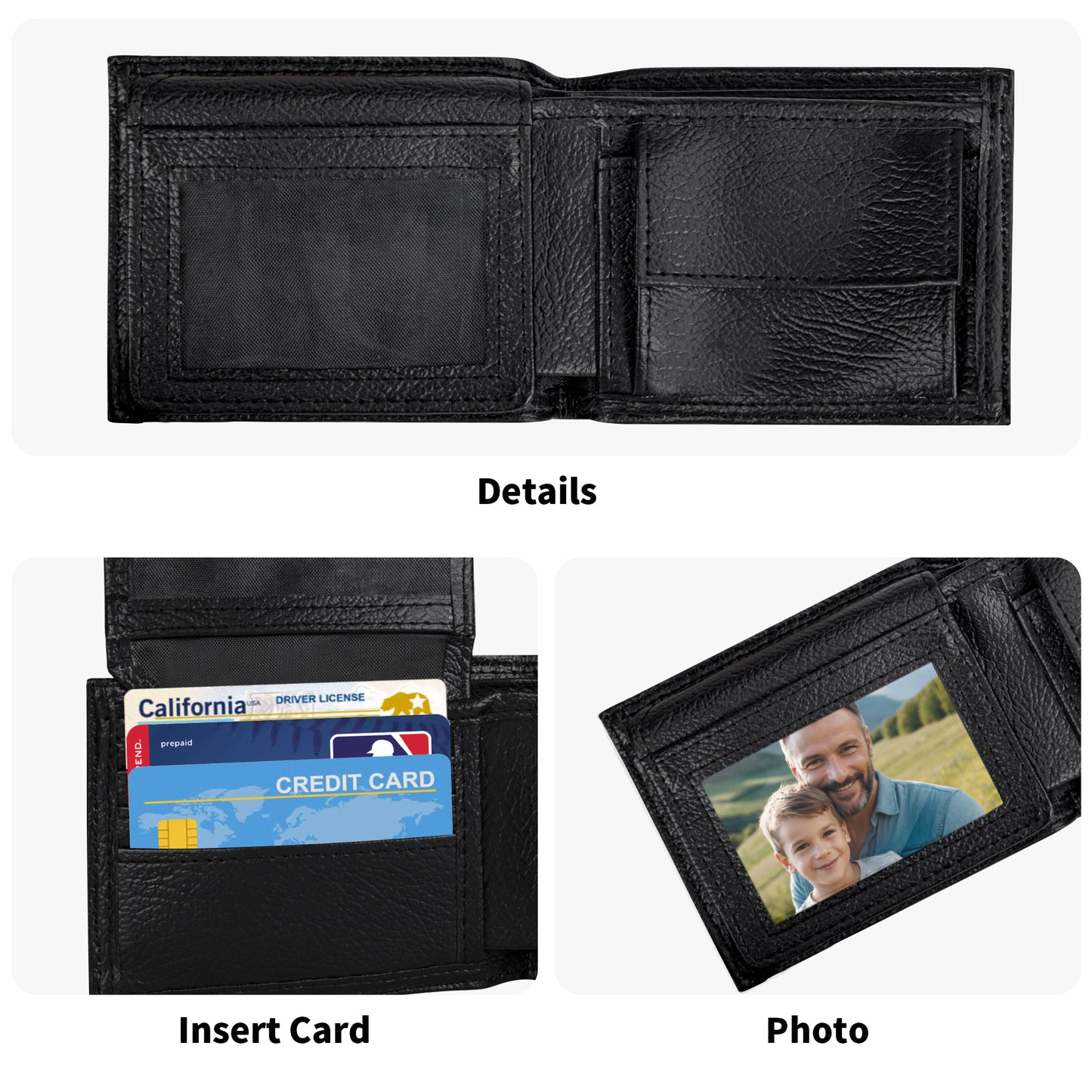 DA KING YESHUA- Mens Minimalist PU Leather Wallet Paper Folded Wallet, FREE SHIPPING
