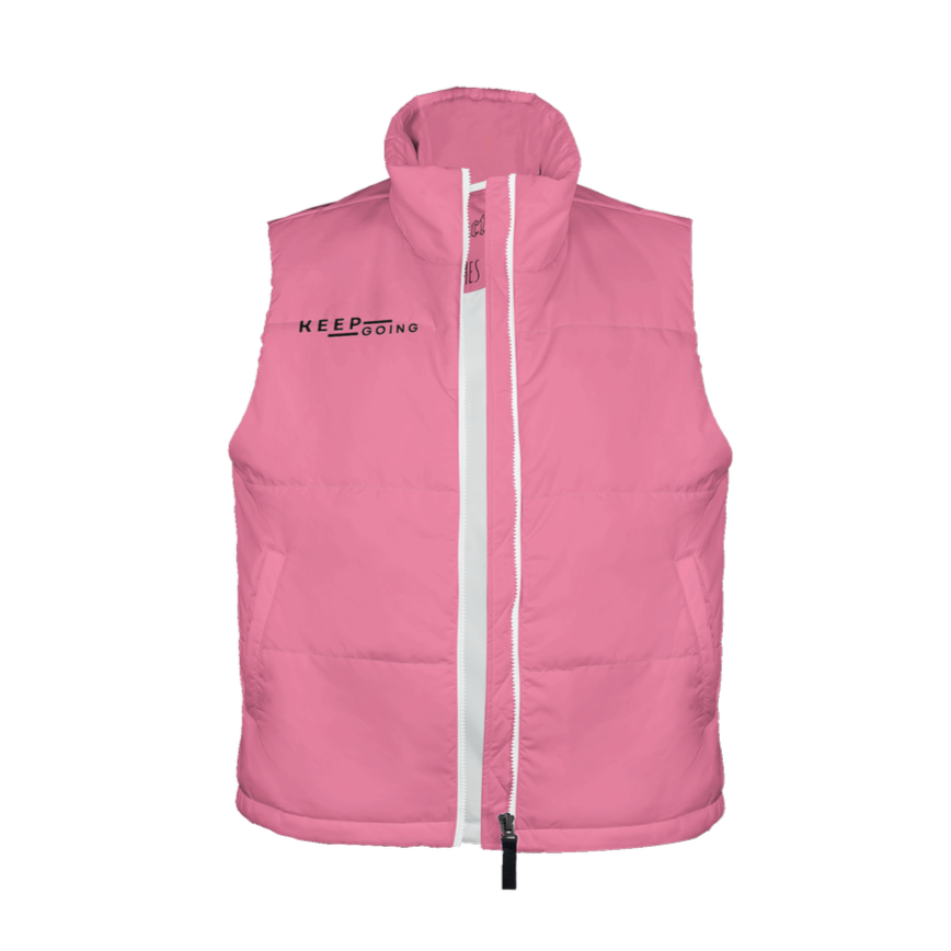 KEEP GOING- Men's Full-Zip Sleeveless Puffer Vest-Lightweight Ecodear