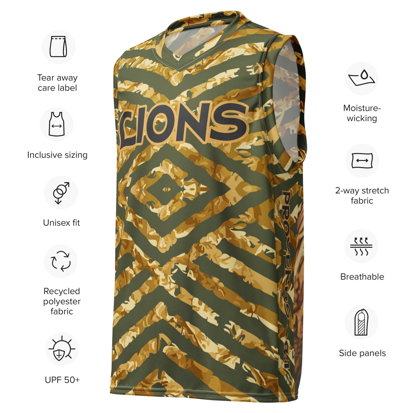 Recycled unisex basketball jersey