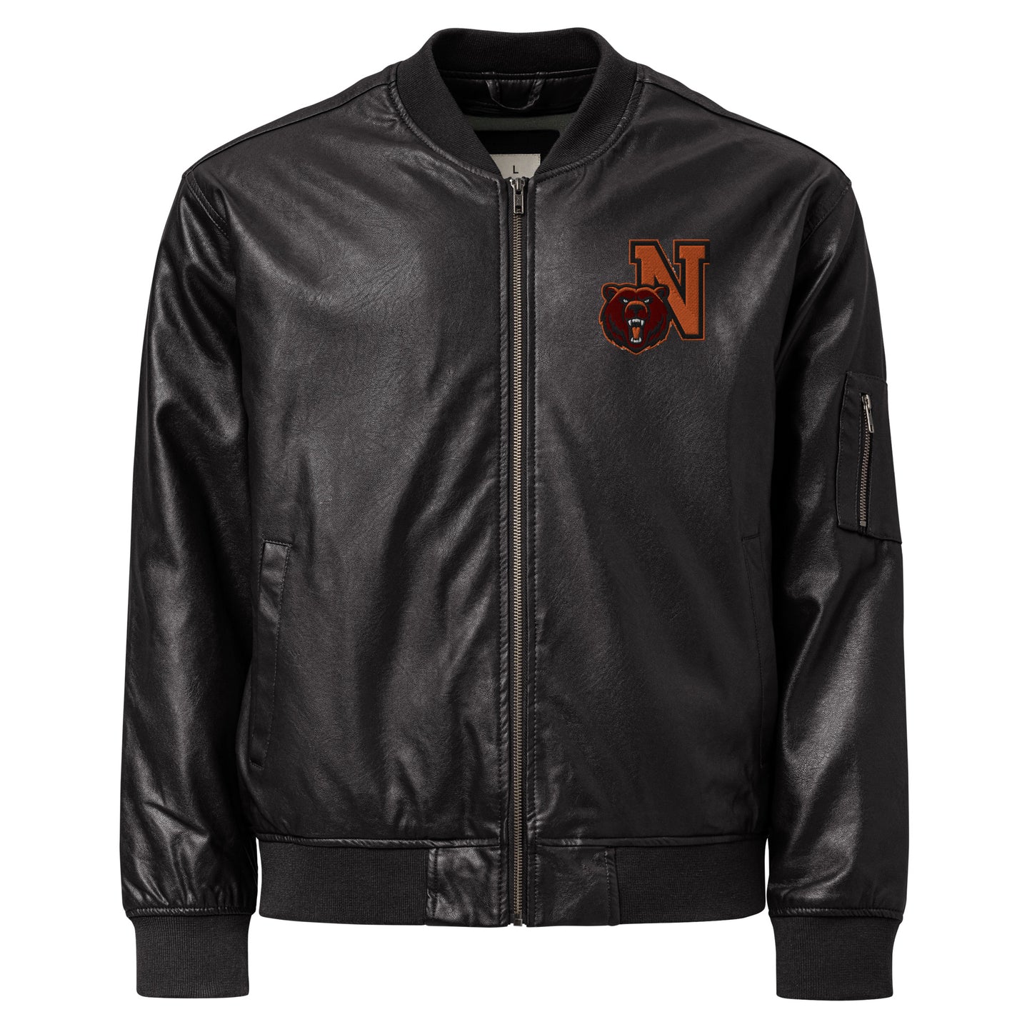 Northrop H.S. Faux Leather Bomber Jacket