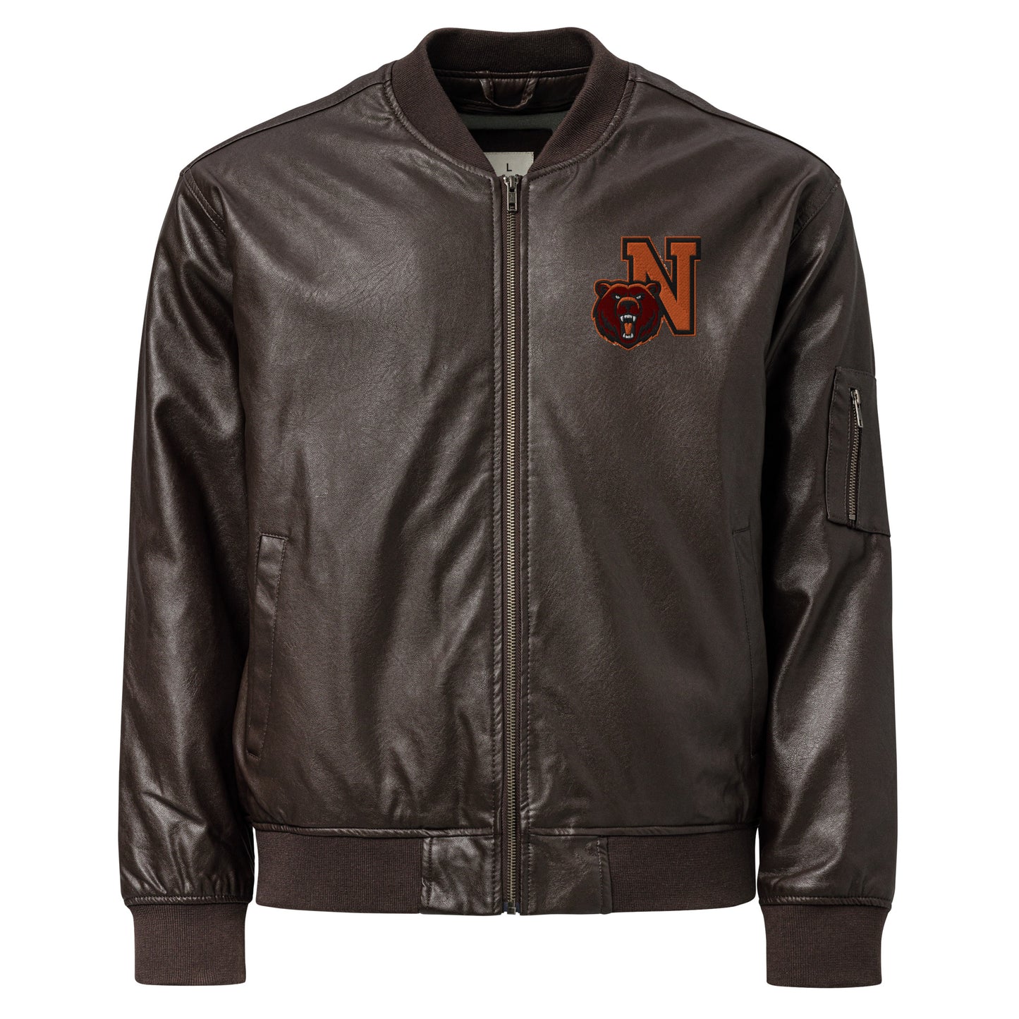 Northrop H.S. Faux Leather Bomber Jacket