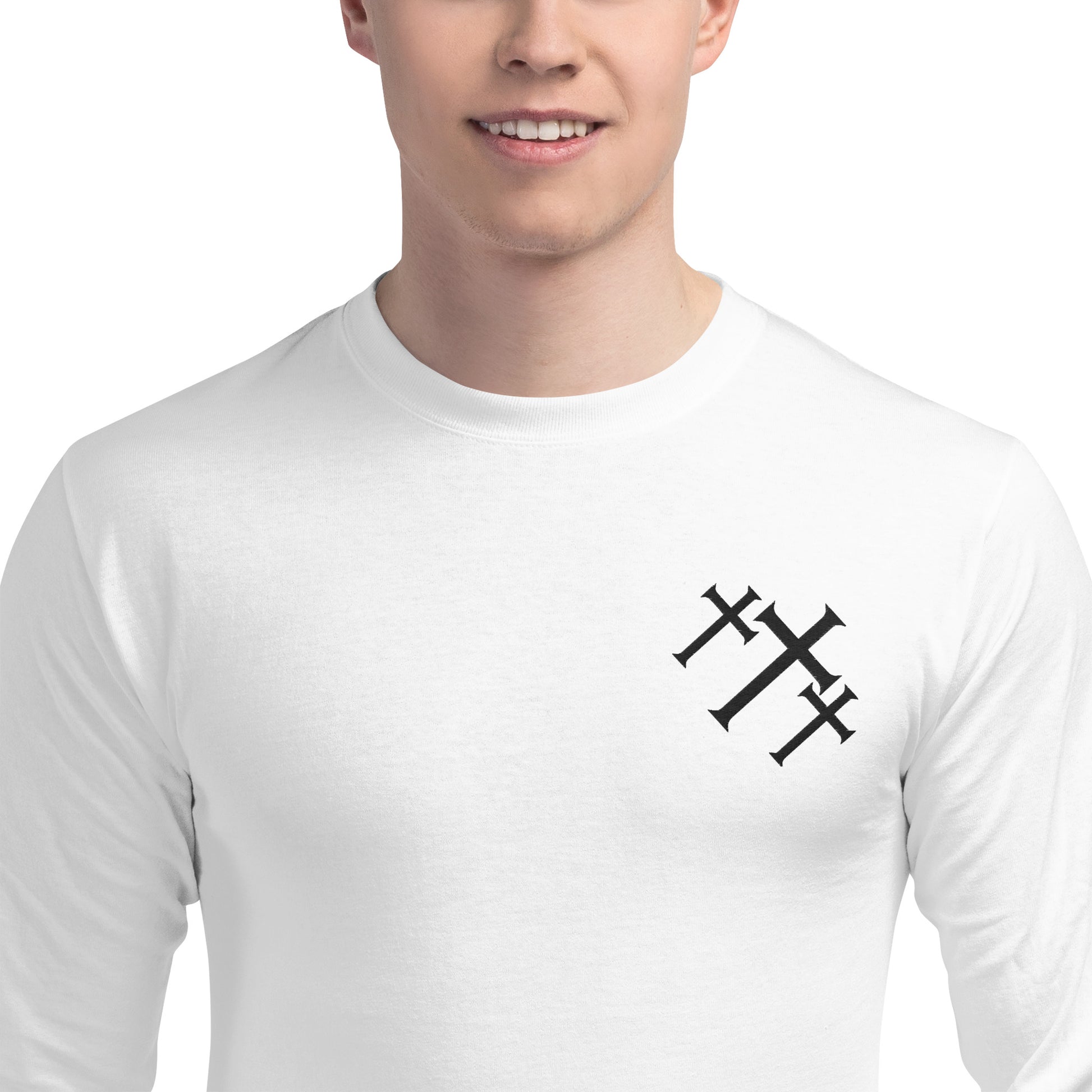 Men's Champion Long Sleeve Shirt with Embroidered Front