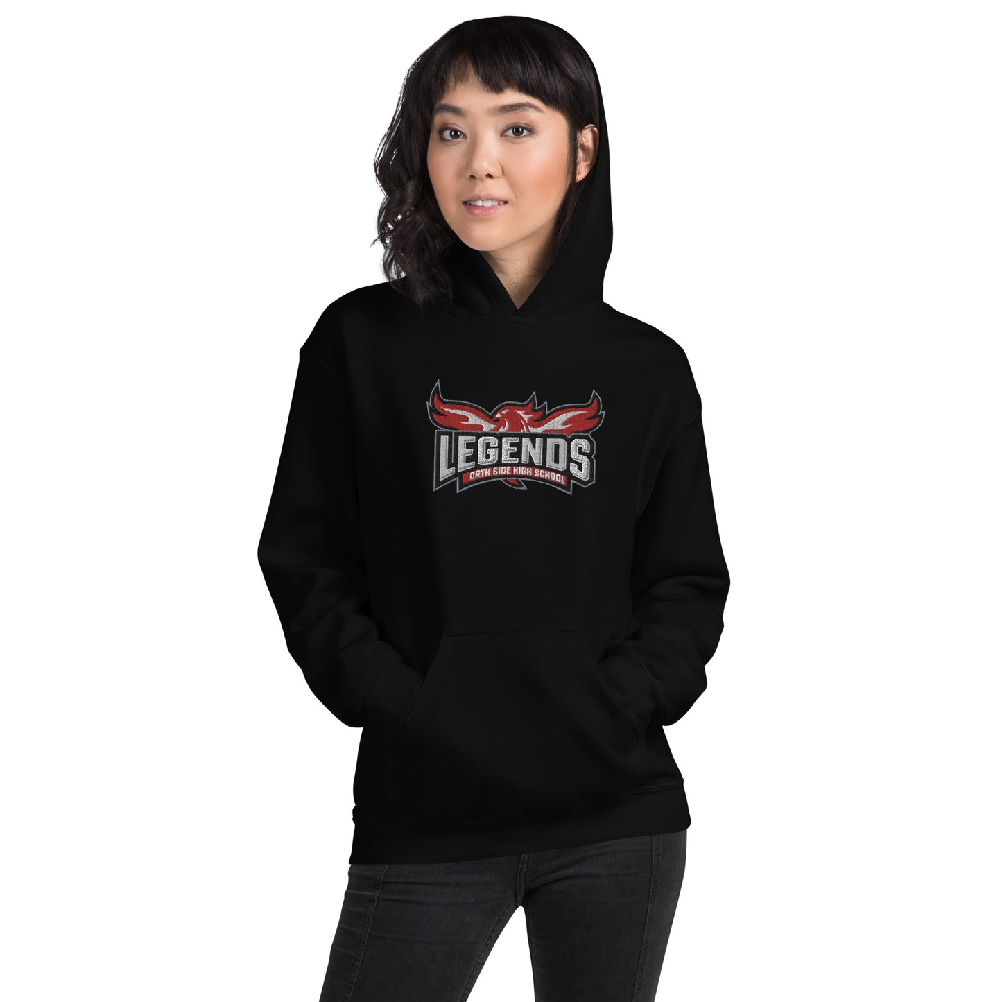 North Side H.S. Embroidered Front Unisex Hoodie