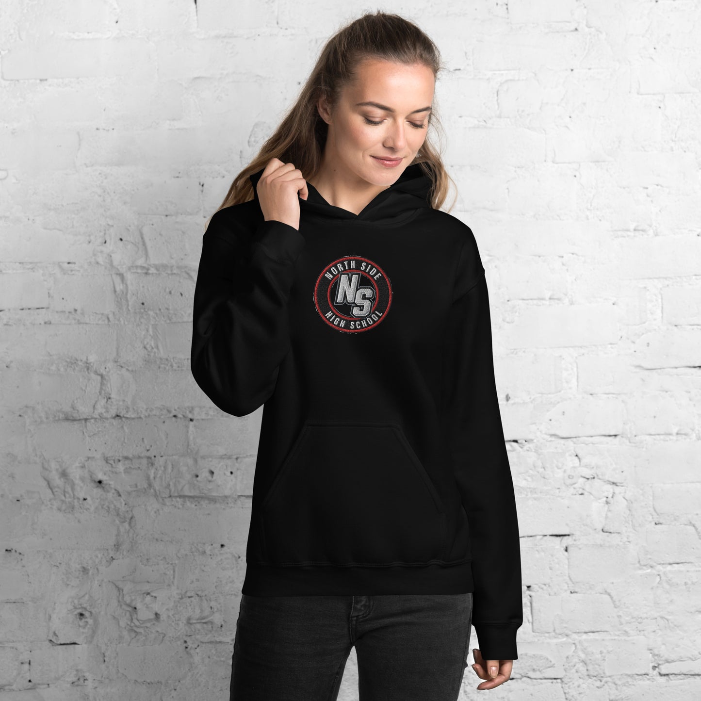 North Side H.S. Embroidered Front Unisex Hoodie
