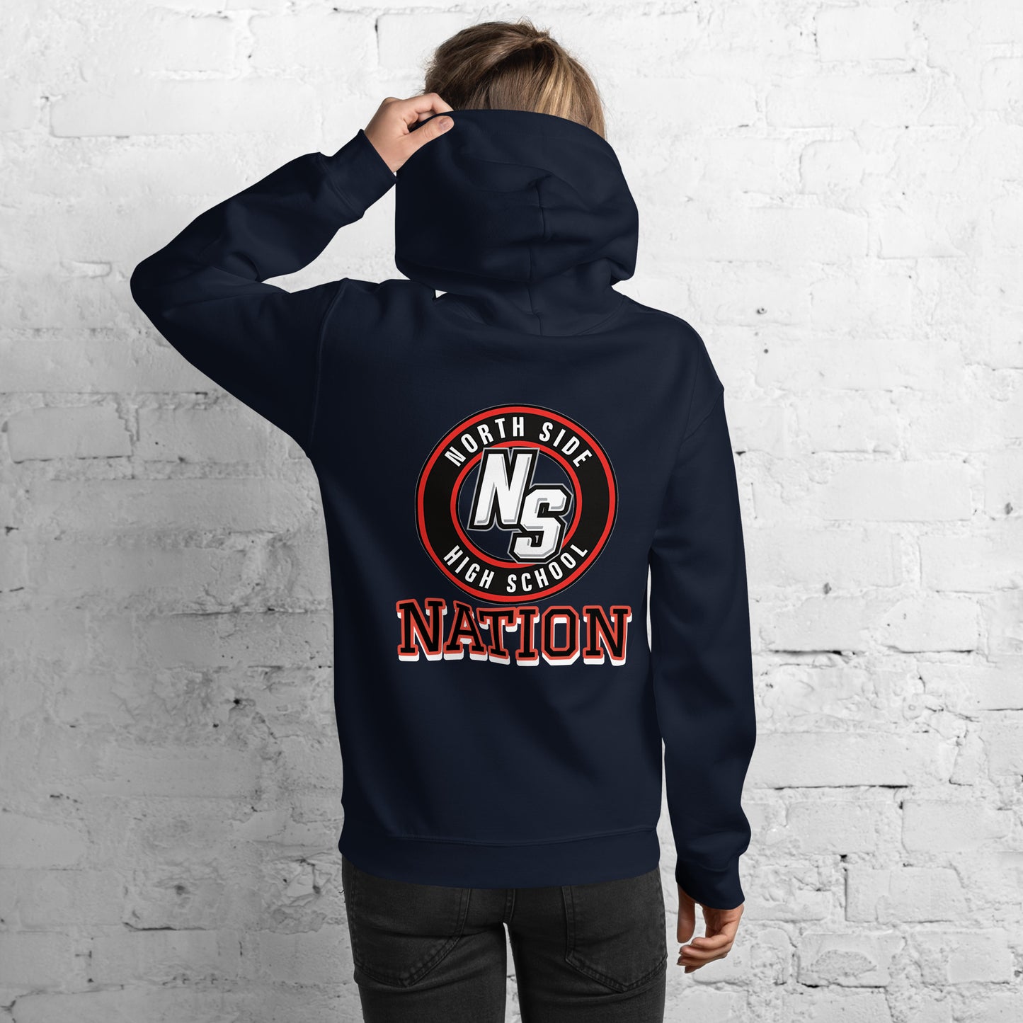 North Side H.S. Embroidered Front Unisex Hoodie