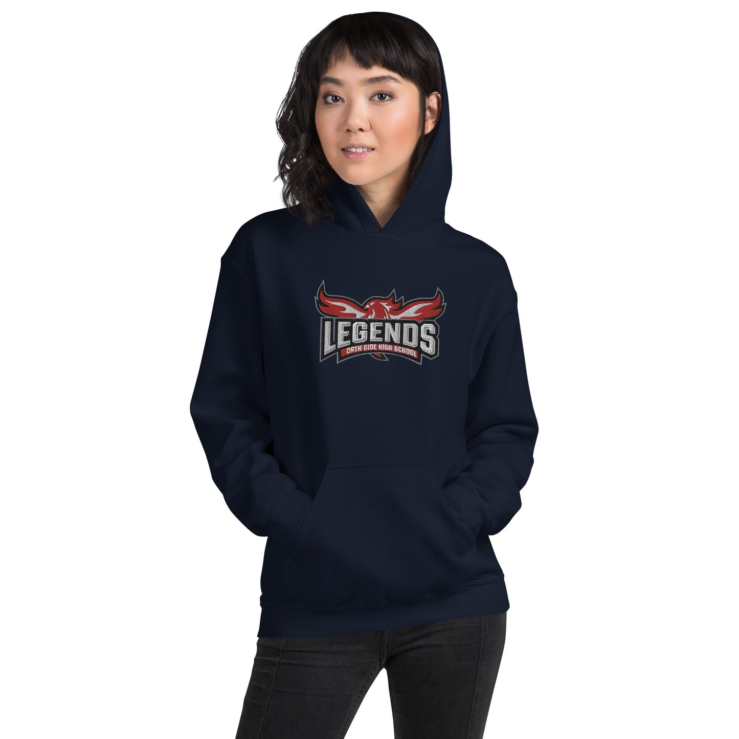 North Side H.S. Embroidered Front Unisex Hoodie