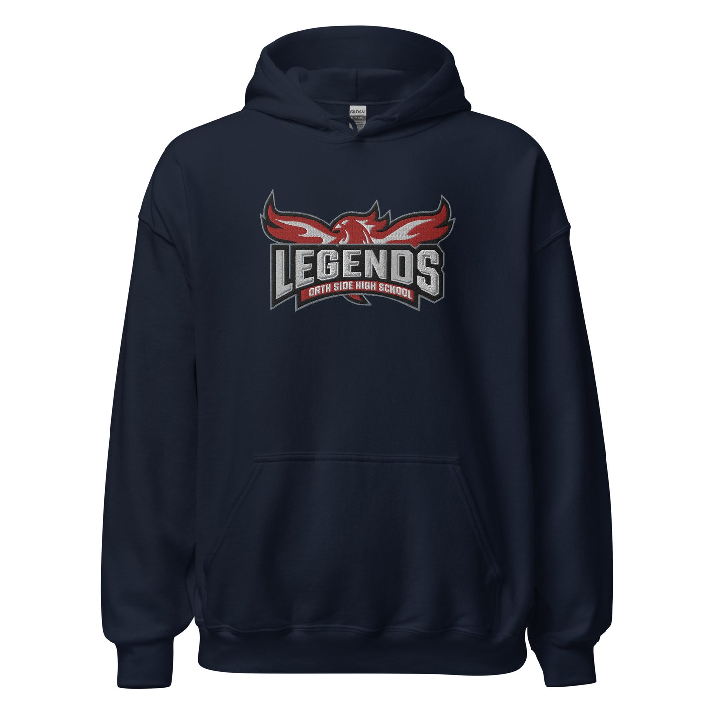 North Side H.S. Embroidered Front Unisex Hoodie
