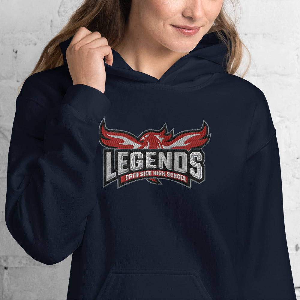 North Side H.S. Embroidered Front Unisex Hoodie