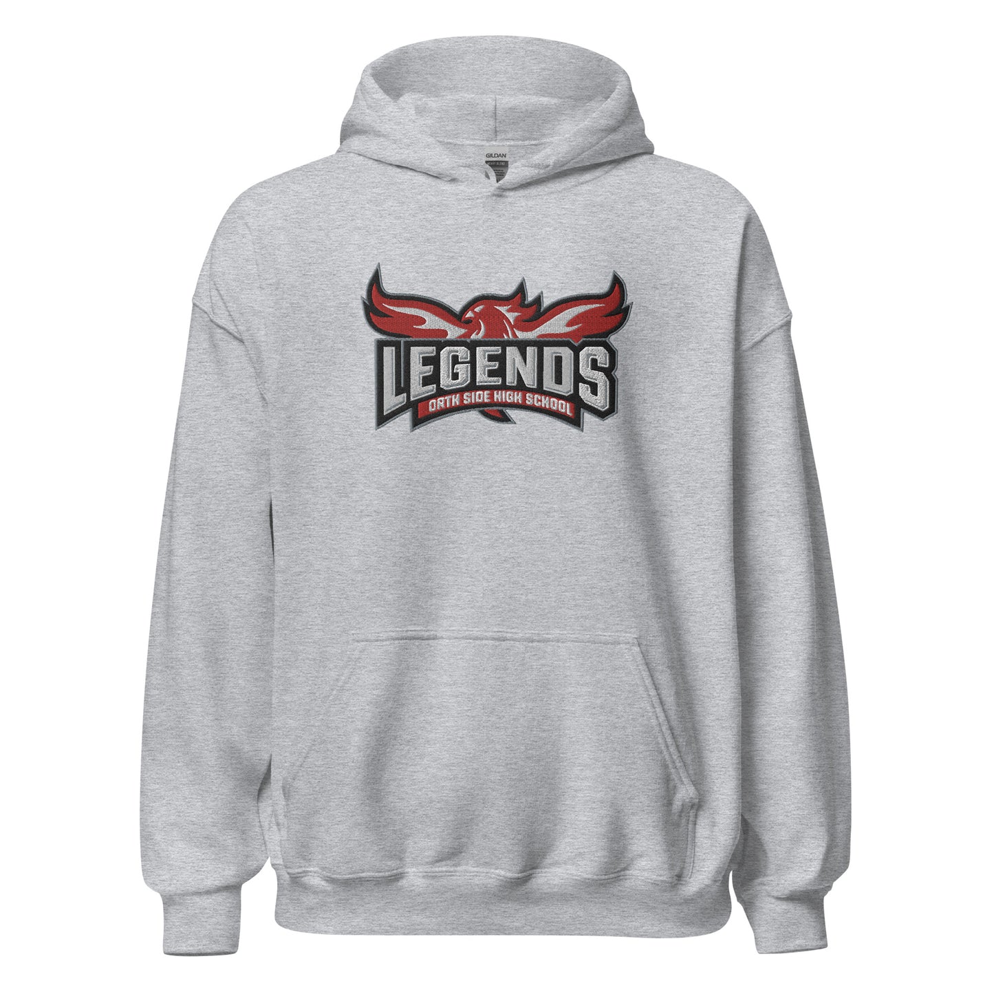 North Side H.S. Embroidered Front Unisex Hoodie
