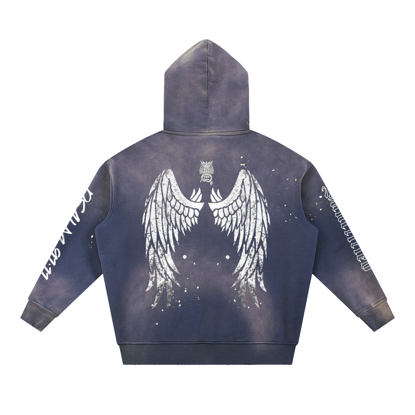FEARLESS- Vintage Washed Frayed Fleece Hoodie