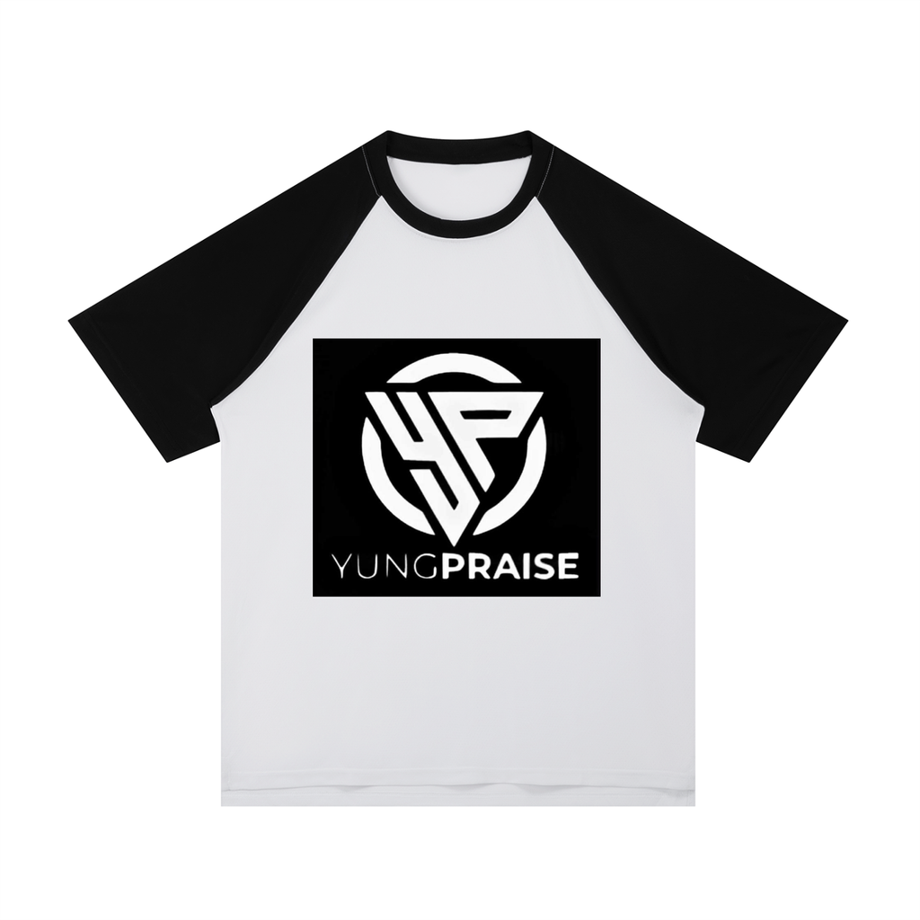 Contrast Raglan Sleeve Mesh T-Shirt