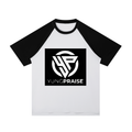 Contrast Raglan Sleeve Mesh T-Shirt