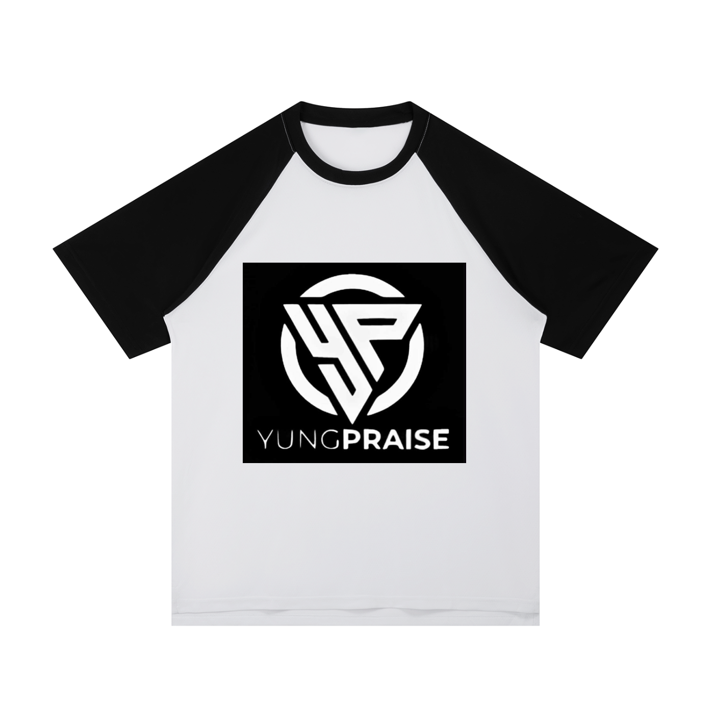 Contrast Raglan Sleeve Mesh T-Shirt