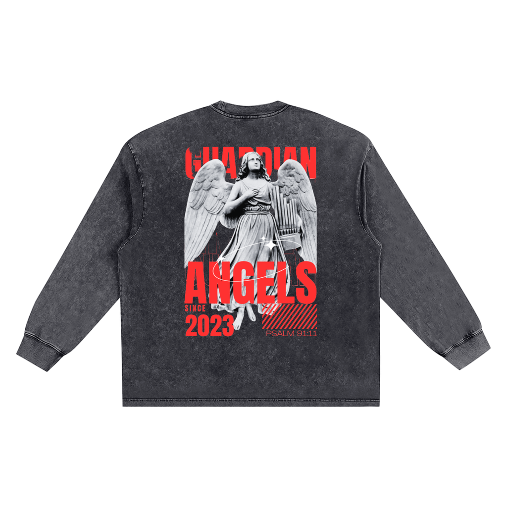 Snow Washed Frayed Edge T-Shirt