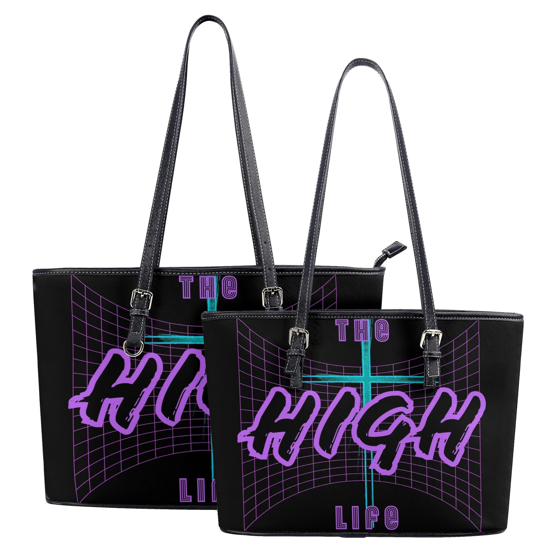 THE HIGH LIFE- PU Leather Tote Bag, FREE SHIPPING
