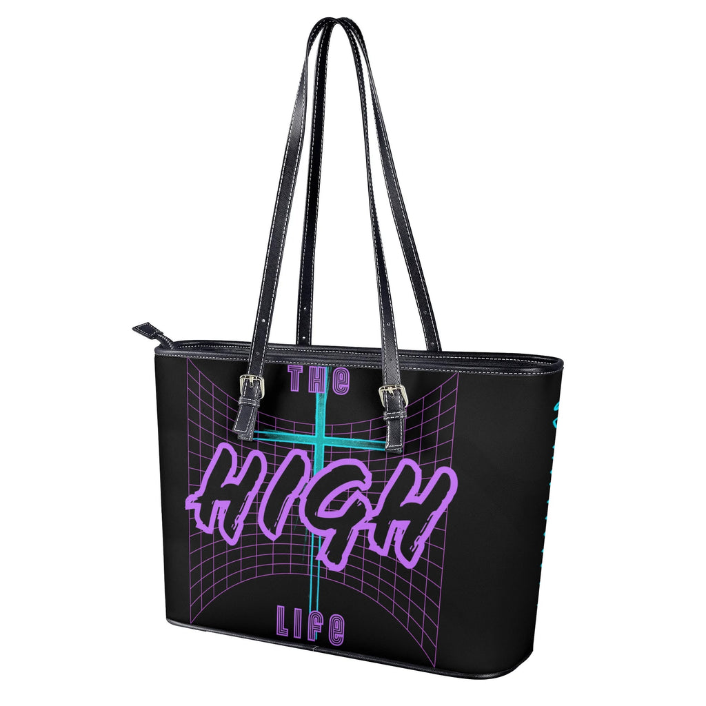 THE HIGH LIFE- PU Leather Tote Bag, FREE SHIPPING
