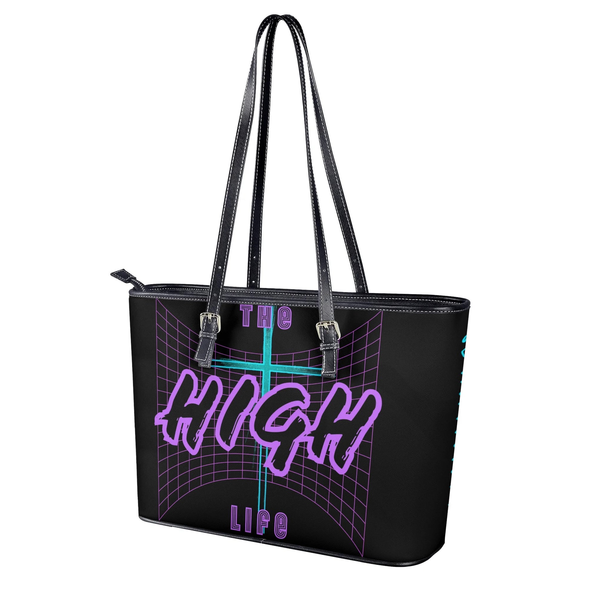 THE HIGH LIFE- PU Leather Tote Bag, FREE SHIPPING