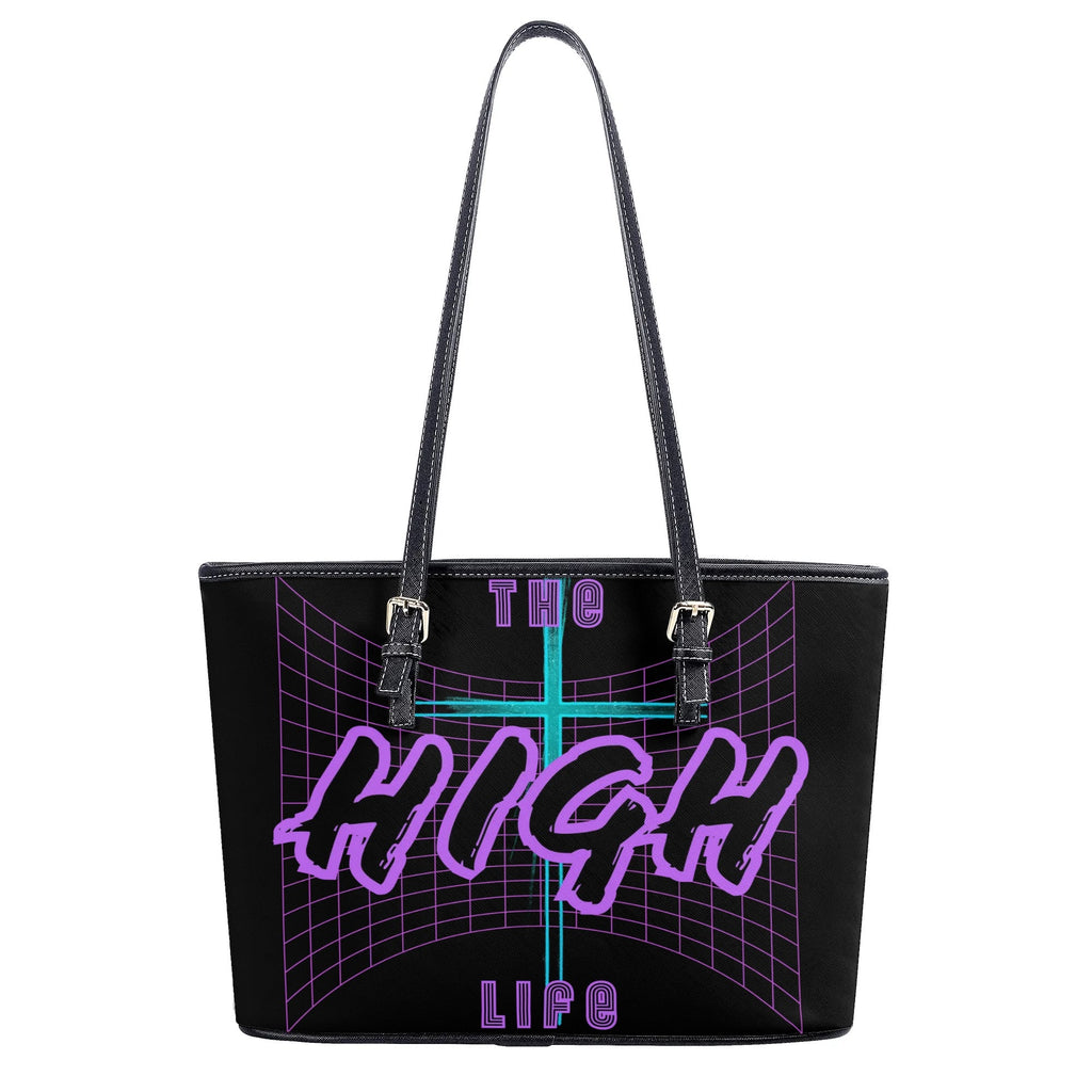 THE HIGH LIFE- PU Leather Tote Bag, FREE SHIPPING