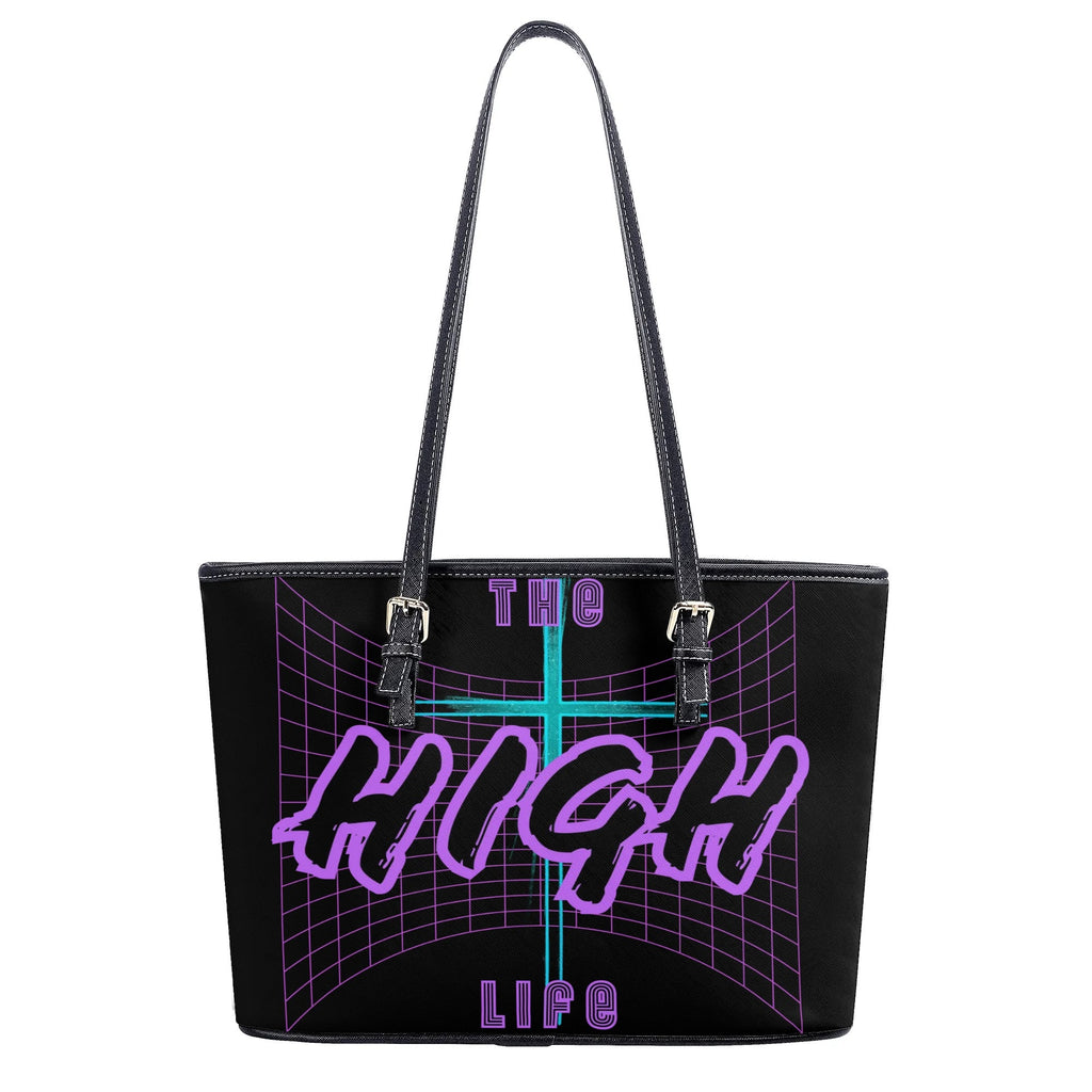 THE HIGH LIFE- PU Leather Tote Bag, FREE SHIPPING