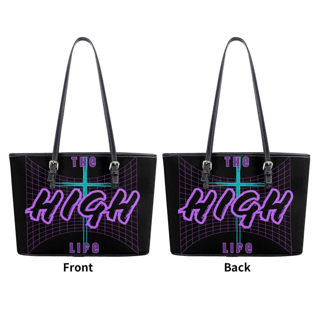 THE HIGH LIFE- PU Leather Tote Bag, FREE SHIPPING