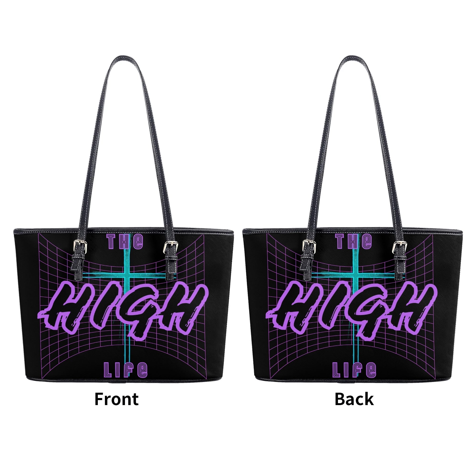 THE HIGH LIFE- PU Leather Tote Bag, FREE SHIPPING