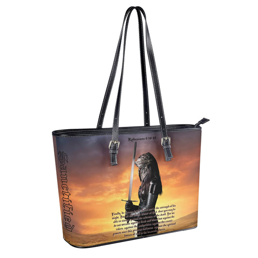 ARMOR OF GOD- PU Leather Tote Bag, FREE SHIPPING