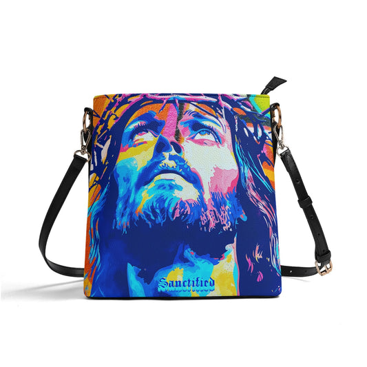 JESUS FAN FOREVER-  Womens PU Bucket Bag Shoulder Bag, FREE SHIPPING