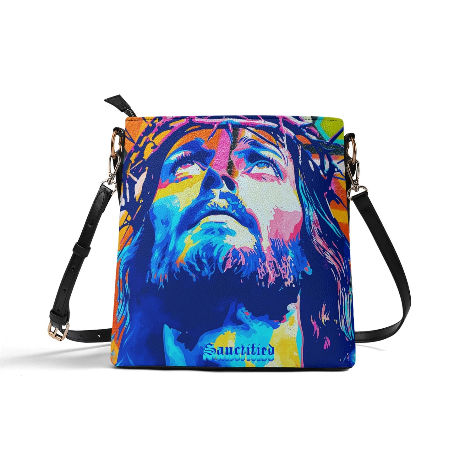 JESUS FAN FOREVER-  Womens PU Bucket Bag Shoulder Bag, FREE SHIPPING