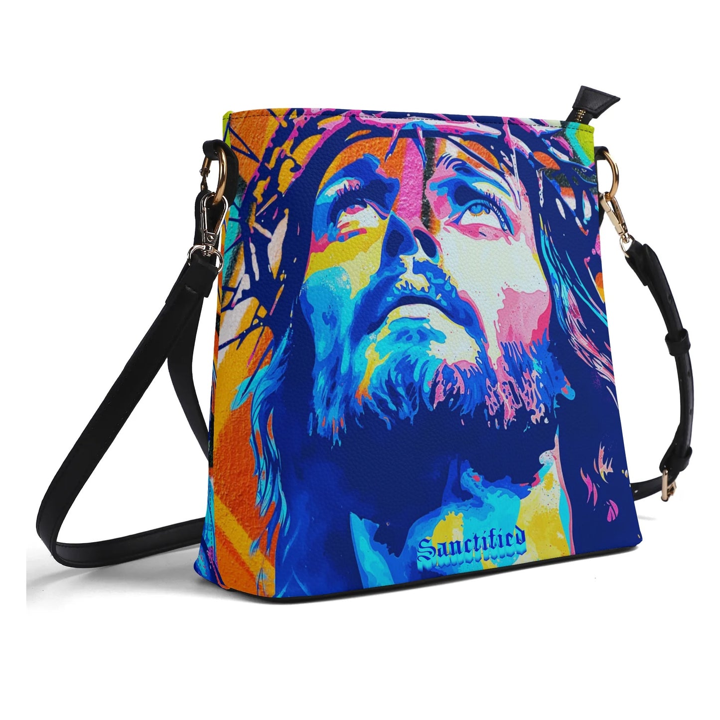 JESUS FAN FOREVER-  Womens PU Bucket Bag Shoulder Bag, FREE SHIPPING