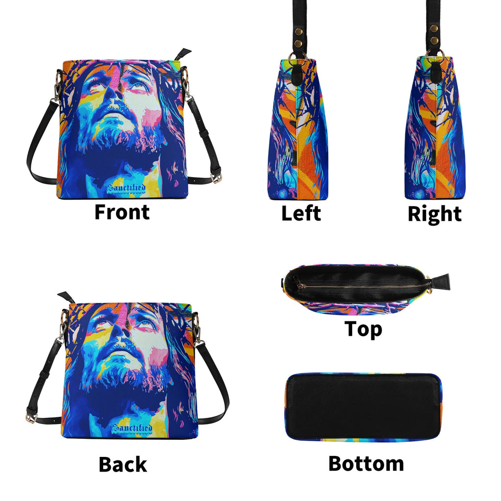 JESUS FAN FOREVER-  Womens PU Bucket Bag Shoulder Bag, FREE SHIPPING